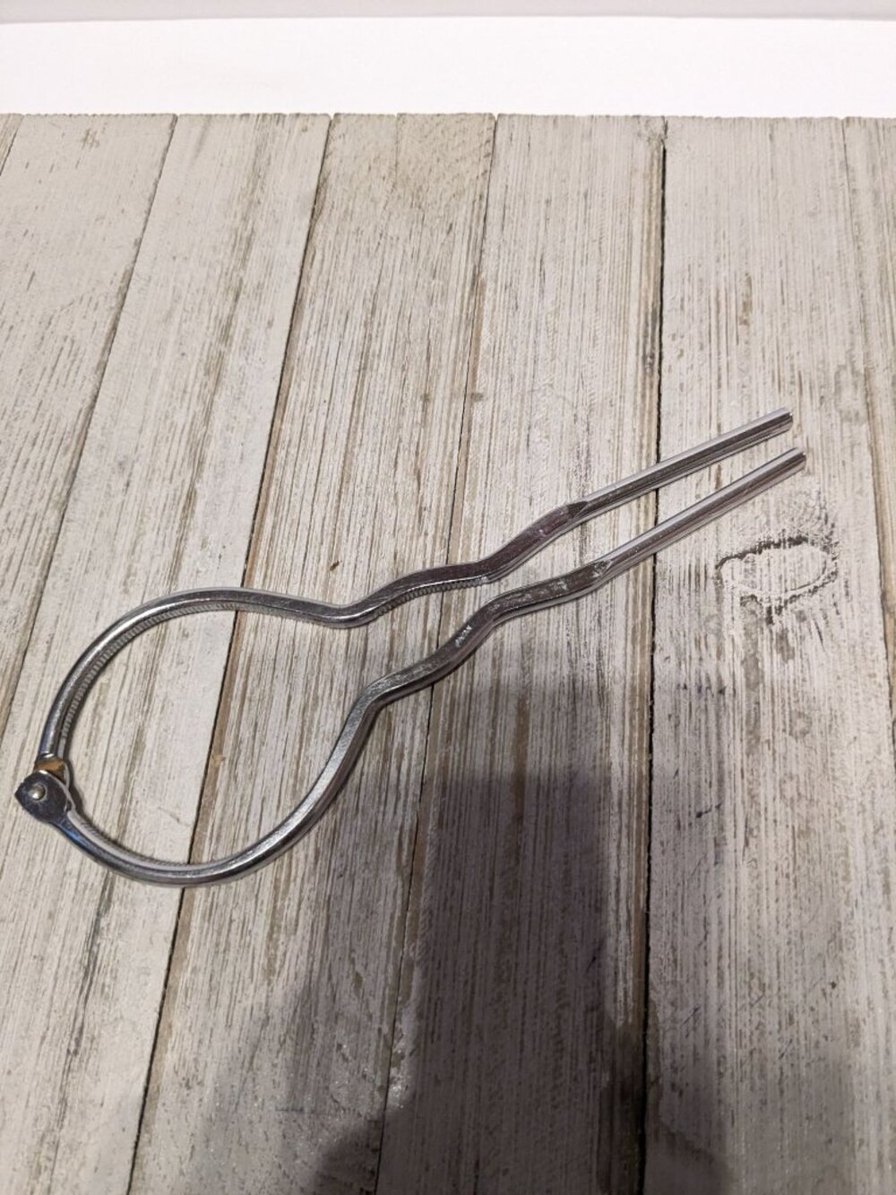 Vintage Adjustable Jar Opener Metal 8" Silver Japan